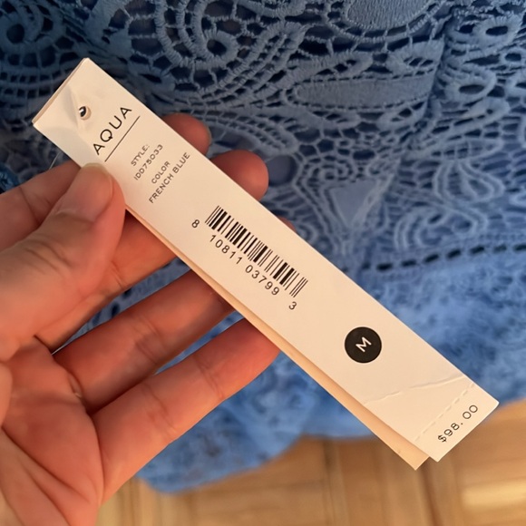 Aqua Lace Sheath Dress - Picture 7 of 10